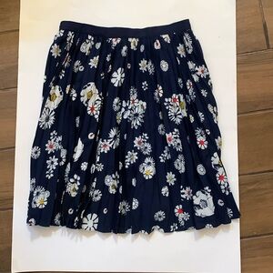 Jason Wu for Target Navy Floral Pleated Skirt Size 4